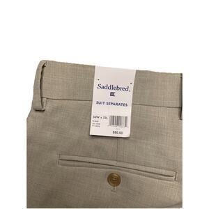 Saddlebred Comfort Flex Dress Pants NWT Mens 36x32 Tan Pleated Wrinkle Resistant